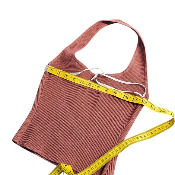 Aritzia Babaton Sculpt Knit Halter Tank, Cropped, Ribbed, Size S - Picture 4 of 7